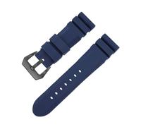 KAXSFE 22mm 24mm 26mm Silicone Watch Strap Compatible With Penahai Waterproof Rubber Band Sport Soft Wristband Women Men Bracelet Accessories(Blue Black,22mm)