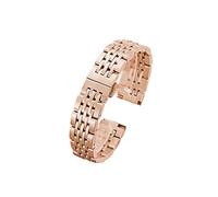 KAXSFE 316L Stainless Steel Watch Strap 18mm 19mm 20mm 22mm Butterfly Buckle Universal Watchband Accessories(Rose,18mm)