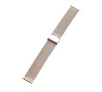 KAXSFE 8mm-24mm Stainless Steel 0.4 Mesh Milanese Watch Strap Metal Folding Buckle Band For Universal Bracelet(Rose Gold,8mm)