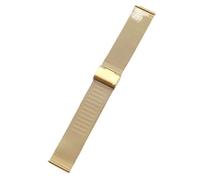 KAXSFE 8mm-24mm Stainless Steel 0.4 Mesh Milanese Watch Strap Metal Folding Buckle Band For Universal Bracelet(Gold,23mm)