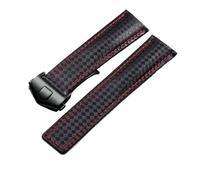 KAXSFE Black Calfskin Leather Watchband Compatible With Tag Heuer Aquaracer 300 CARRERA F1 Watch Strap Bracelet Men 19mm 20mm 22mm(Black-black,22mm)