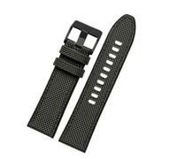 KAXSFE Canvas Silicone Watch Strap Compatible With DIESEL Dz4500 Dz4506 DZ7420 Men's Officer Series 24 26mm 28mm Accessories Nylon Watchband(Army Green-black,26mm)