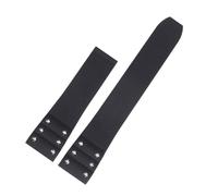 KAXSFE Compatible With Cartier Santos Strap Silicone Bracelet Rubber Watchband For Waterproof Rubber Band Black Blue Wristband 21mm(Black no clasp)