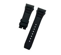 KAXSFE Compatible With RICHARD MILLE RM055 RM011 Series Waterproof Wristband Convex Mouth 25mm Soft Comfortable Rubber Watch Strap Watch Bracelet(Black,25mm no buckle)