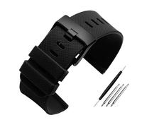 KAXSFE Compatible With Suunto 7 D5 9 TRAVERSE Alpha Spartan Watch Strap 24mm HR Baro Silicone Clasp Sports Waterproof Rubber Watchband Steel Clasp(B-black black)