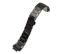 KAXSFE Convex Solid Stainless Steel Bracelet Compatible With Yubo Classic Fusion Watch Strap King Compatible With Soul Big Bang(26x17mm black)