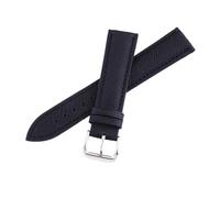 KAXSFE Cross Pattern Head Layer Calf Leather Strap 12mm-24mm Watch Accessories 20mm 22mm Black Brown Multi Size Watchband(Black,20mm)