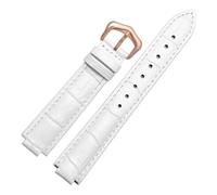KAXSFE Genuine Leather Watch Band Female Compatible With Cartier Blue Balloon Series Watch Bracelet Male Concave-Convex Interface Accessories(GREEN BLUE,20.12mm)