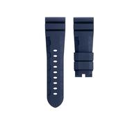 KAXSFE Import Soft FKM Fluoro Rubber Watchband Compatible With Panerai Strap Compatible With SUBMERSIBLE PAM111/441 24mm 26mm Bracelet Universal Belt(Blue,24-22MM_BLK SQUARE BUCKLE)