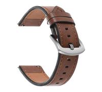 KAXSFE Leather Strap Watchband Compatible With Amazfit Balance Smart Wristband Quick Release Bracelet Compatible With Omega For Seiko Watch Accessories(Brown,20mm Universal)