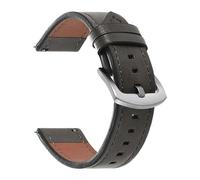 KAXSFE Leather Strap Watchband Compatible With Amazfit Balance Smart Wristband Quick Release Bracelet Compatible With Omega For Seiko Watch Accessories(Grey,22mm Universal)