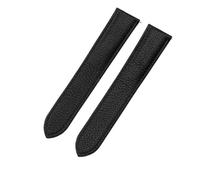 KAXSFE Leather Watch Strap Compatible With Cartier London Solo Soft Comfortable Lychee Pattern Watchband Accessories 20 22 23 24 25mm(Black no buckle,25mm)