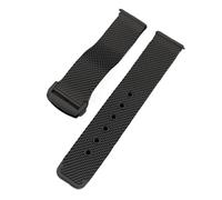 KAXSFE Milanese Mesh Stainless Steel Strap Compatible With Omega Compatible With Seamaster 007 Watch Band 20 22mm Universal Wristband Metal Folding Buckle Bracelet(Black,20mm)