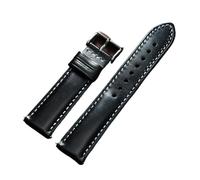 KAXSFE Quick Release Retro Oil Wax Cowhide Watchband Soft Calfskin Strap For Seiko Compatible With Rolex Compatible With Omega Wristband(Black,18mm)