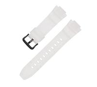 KAXSFE Resin Strap Compatible With Casio MCW-100H/110H/W-S220/HDD-S100 WV-200/AE-2000/2100 TPU Silicone Sport Waterproof Wrist Bracelet Watch Band(Half transparent B)