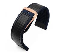 KAXSFE Silicone Rubber Watch Band Compatible With Tissot 1853 Tengzhi T-Touch Strap(Black Blue-rose-B,21mm)