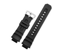 KAXSFE Silicone Watch Band Compatible With Casio G-Shock AW-591/590/5230/282B AWG-M100/101 G-7700/7710 Men Sport Waterproof Bracelet Strap 16mm(Silver)