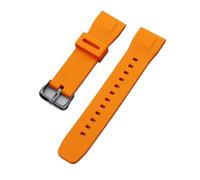 KAXSFE Silicone Watch Band Compatible With Casio PROTREK Series PRG-650/650Y PRG-600 PRW-6600 GA-2000 Men Outdoors Sport Waterproof Strap 24mm(Orange black buckle)