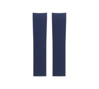 KAXSFE Soft 21mm FKM Fluorous Rubber Watchband Compatible With Longines Strap L3 Hydroconquest Wrsitband Waterproof Bracelets(Dark blue,21MM_DOUBLE BUCKLE)