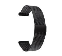 KAXSFE Stainless Steel Magnetic Mesh Strap Universal 16mm 18mm 20mm 22mm 24mm Watch Quick Release Watchbands(Black,24mm)