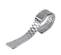 KAXSFE Stainless Steel Metal Strap Vintage Watch Band Compatible With Casio F91W F84 F105 F108 A158/A168 AE1200/1300 Gold Men Universal Wristband(Silver)