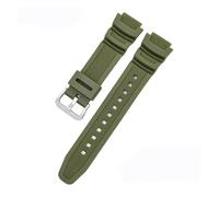 KAXSFE Strap Compatible With Casio G-Shock AQ-S810W/S800W AE-1000W 1200 SGW-400H/300H/500H W-735H W-216H Rubber Silicone Watch Band Bracelet 18mm(Army Green S)