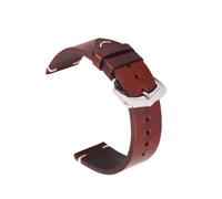 KAXSFE Strap Vintage 18mm 20mm 22mm 24mm Oil Wax Colored Classic Black Brown Universal Men's And Women's Watch Accessories(Brown,20mm)