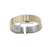 KAXSFE Thin Stainless Watch Chain Compatible With DW Compatible With Longines L4 Armani Rossini Series Men's And Women's Watchband Steel Strap 18mm 20mm(Silver gold,20mm)