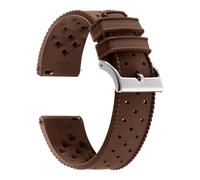 KAXSFE Tropic Silicone Watch Straps Compatible With Seiko Compatible With Oris Compatible With Omega Quick Release Band Diving Waterproof Sports Rubber Bracelet(Brown,20MM_SILVER BUCKLE)