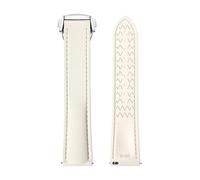 KAXSFE Universal FKM Watch Strap Fluororubber Folding Buckle Wristband Quick Release Bracelet Compatible With Omega Compatible With IWC Compatible With Tissot SEIKO 20/21/22mm(Beige-S,21mm)