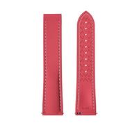 KAXSFE Universal FKM Watch Strap Fluororubber Folding Buckle Wristband Quick Release Bracelet Compatible With Omega Compatible With IWC Compatible With Tissot SEIKO 20/21/22mm(Red-No,22mm)