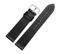 KAXSFE Watchband Compatible With Armani Ar11067 Watch Band Lizard Pattern Simple Fashion Lady Leather Watch Strap(Black-silver,8mm)