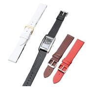 KAXSFE Watchband Compatible With Armani Ar11067 Watch Band Lizard Pattern Simple Fashion Lady Leather Watch Strap(Red-Silver,18mm)