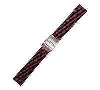 KAXSFE Watchbands 18mm 20mm 22mm 24mm Soft Silicone Clasp Strap Waterproof Sports Bracelet Accessories(Brown,24mm)