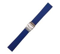 KAXSFE Watchbands 18mm 20mm 22mm 24mm Soft Silicone Clasp Strap Waterproof Sports Bracelet Accessories(Blue,20mm)