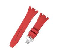 KAXSFE Wristband Compatible With AP Silicone Watchband Sports Replacement Watch Strap Soft Waterproof Belt 27mm Men Women Bracelet Accessories(Red-SV butterfly)