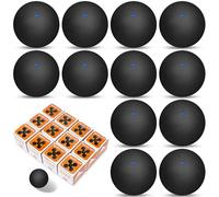 Kaxtde 12 Pcs Squash Balls Bulk, 38mm Single Blue Dot Squash for Beginners, Small Sport Soft Rubber Ball for Training, Practice, Competition