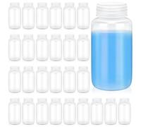 Kaxtde 30 Pcs 250 ml Plastic Sample Bottles Bulk, Large Wide Mouth Reagent Bottle, Translucent Lab Sample Containers for Laboratory, Classroom, or Storage at Home