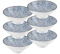 Kaxtde Large Ceramic Noodle Bowls Set of 6, 1100ml Japanese Ramen Bowls