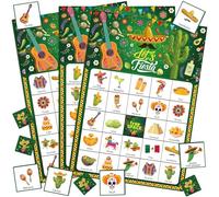 Kaxulvoblig Mexico Bingo Game Cards for Cinco De Mayo Decorations, 38pcs Fiesta Bingo Games Cinco de Mayo Bingo Game Cards for Mexican Fiesta Party Decorations Taco Party Decoration