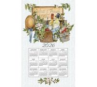 Kay Dee Designs 2026 Calendar Towel/Dishcloth (Wine Basket)