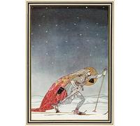 Kay Nielsen 'So The Man Gave him a Pair of Snow Shoes', from 'East of The Sun and West of The Moon', Denmark, 1914, Reproduction 250gsm A4 & A3 Vintage Classic Art Nouveau Poster
