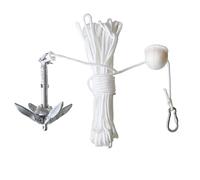 Kayak Anchor Kit, 1.5 lb Compact Folding Anchor for Kayaks, Paddle Board,Canoes, Jet Skis, Small Boats with 65ft Tow Rope