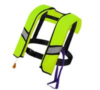 Kayak - Automatic Inflatable Personal Flotation Jacket with Reflective Stripes, Lightweight Nylon Gear for Adult Swimming, Boating, Plane