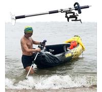 Kayak Boat Canoe Drill Propeller, Lightweight Portable Emergency Drill Powered Propeller Mount Kit, Hand Held Trolling Motor Thruster for Small Boat(With Clamp,L-125cm(49 1/4"))