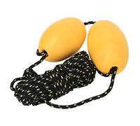 Kayak Boat Leash Rope with Buoy Floating Ball, Stainless Steel Hook, 8.5m Length - Durable Nylon Cord, Secure Drift System for Kayaking Fishing (Double ball yellow and black rope set)