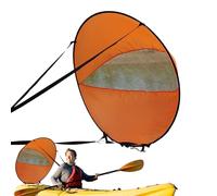 Kayak Boat Wind Sail -Foldable Downwind Wind Paddle Rowing Boats Fold Up Sail Kayak Canoe Accessory For Inflatable Boats Canoes| Canoes Downwind Paddle Foldable Board Sail With Transparent Window