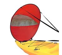 Kayak Boat Wind Sail -Foldable Downwind Wind Paddle Rowing Boats Fold Up Sail Kayak Canoe Accessory For Inflatable Boats Canoes| Canoes Downwind Paddle Foldable Board Sail With Transparent Window