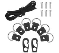 Kayak Bungee Dock Line Mooring Supply for Boats and Motorboats | PP Polyester Build, Black Finish, Lightweight and Easy to Cut, Rowing and Water Sports Use
