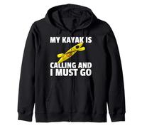 Kayak Canoe Gift Kayaking Canoeing Yak Paddling Zip Hoodie